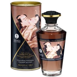 Shunga Intimate Kisses melegt masszzsolaj - csokoldz, 100ml