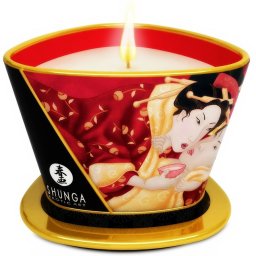 Shunga masszzsgyertya - epres-pezsgs illattal, 170ml
