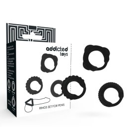 ADDICTED TOYS - prmium fekete C-gyr szett