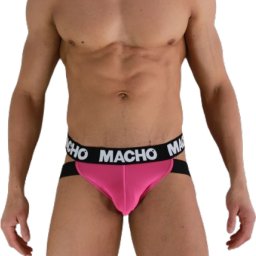 MACHO - szexi jock frdnadrg, pink neon sznben