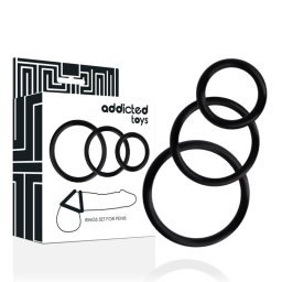 ADDICTED TOYS - fekete pniszgyr szett prmium lmnyhez