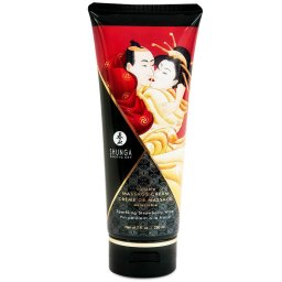 Shunga ehet masszzskrm - epres-pezsgs zestssel, 200ml