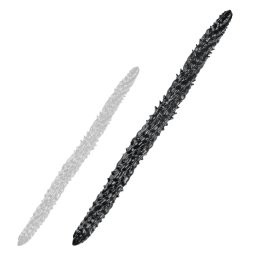 Big Silur - prmium fekete dildo (80 x 6.5 cm)