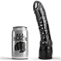 ALL BLACK - 20 cm-es leth dild