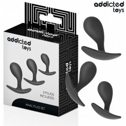 ADDICTED TOYS - prmium szilikon anl dug szett (3 db)
