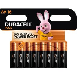 Duracell Plus Power - AA 16 db elem, megnvelt teljestmny
