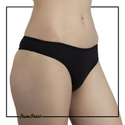 PamPress fekete női tanga - M méret