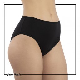 PamPress fekete női magasított derekú bugyi - XL méret