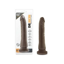 Dr. Skin 8,5 - tapadókorongos élethű dildó (barna, 20,5 cm)