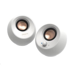 Creative PEBBLE V3, asztali 2.0 hangszórók USB-C-vel és Bluetooth 5.0-val - fehér színben