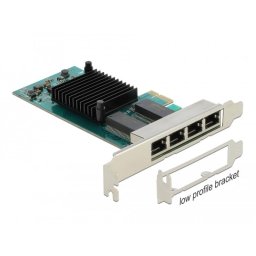 Delock PCI Express kártya 4 x Gigabit LAN-hoz