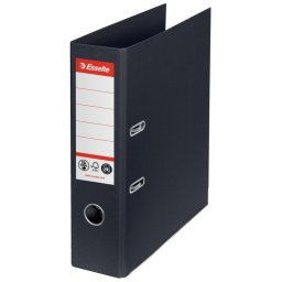 Esselte 1. számú Co2 semleges, 75 mm-es, fekete, kartonpapír mappa
