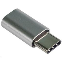 PREMIUMCORD adapter USB 3.1 C/csatlakozó - USB 2.0 Micro-B/női, ezüst színű