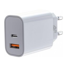 TB töltő USB-C USB-A 2x3A fehér