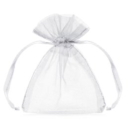 Organza tasak, fehér, 10 db/cs