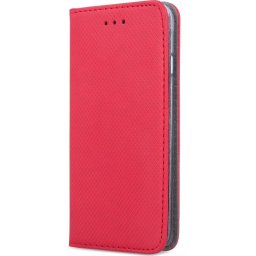 Huawei Honor 400 Lite, Oldalra nyíló tok, stand, Smart Magnet, piros
