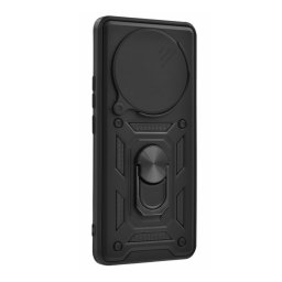 Defender szilikon telefonvédő (ütésállóság, tartógyűrű, kameravédő) FEKETE Xiaomi Redmi Note 14 Pro 4G