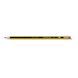 STAEDTLER Grafitceruza radírral, HB, hatszögletű, STAEDTLER "Noris 122"