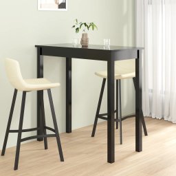 vidaXL fekete MDF bárasztal 115 x 55 x 107 cm