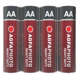 AGFAPHOTO Elem, AA, 4 db, féltartós (szén-cink), zsugor, AGFAPHOTO "Heavy Duty"