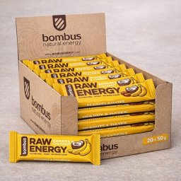 Bombus RAW ENERGY Banán & kókusz kínáló 20X50 g