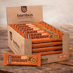 Bombus RAW ENERGY Narancs & kakaóbab kínáló 20X50 g