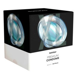 Satisfyer Premium Condoms 60. - 100 db egyedi méretű óvszer (60 mm - XL méret)