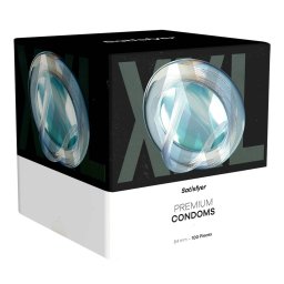 Satisfyer Premium Condoms 64. - 100 db egyedi méretű óvszer (64 mm - XXL méret)