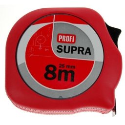 Mérőszalag 8m / 25mm piros a kártyán