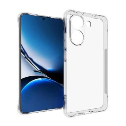 Szilikon telefonvédő (ütésállóság, légpárnás sarok) ÁTLÁTSZÓ Xiaomi Poco X7 Pro