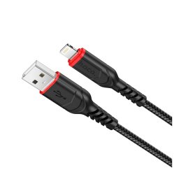 HOCO X59 adatkábel (USB - lightning, 60W, 2.4A, PD gyorstöltő, 300cm) FEKETE Apple IPAD mini 2 , iPhone 6 4.7, IPAD Pro 12.9 (2017)