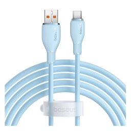 BASEUS PUDDING adatkábel (USB - Type-C, 100W, gyorstöltő, 200cm) VILÁGOSKÉK