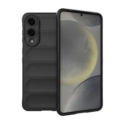 Szilikon telefonvédő (ütésállóság, kameravédő, 3D) FEKETE Samsung Galaxy S25 Edge (SM-S937)