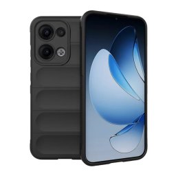 Szilikon telefonvédő (ütésállóság, kameravédő, 3D) FEKETE Oppo Reno 13