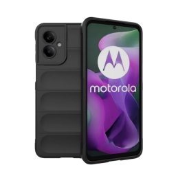 Szilikon telefonvédő (ütésállóság, kameravédő, 3D) FEKETE Motorola Moto G55 5G (XT2435)