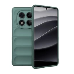 Szilikon telefonvédő (ütésállóság, kameravédő, 3D) SÖTÉTZÖLD Xiaomi Redmi Note 14 Pro 4G