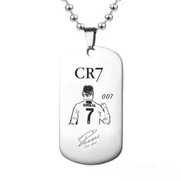 Acél dögcédulás Cristiano Ronaldo nyaklánc