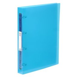 VIQUEL Gyűrűs könyv, 4 gyűrű, 40 mm, A4, maxi, PP, cserélhető címke, VIQUEL "Propyglass", kék