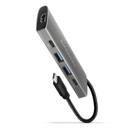 Notebook dokkoló USB-C 3.2 Gen2 ezüst AXAGON (HMC-5G2)