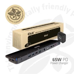 Club3D dokkolóállomás USB-C 14v1, 1xDP, 1xHDMI, 1xVGA, 2xUSB-C, 5xUSB, SD kártyaolvasó, fekete színben