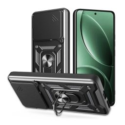 Defender szilikon telefonvédő (ütésállóság, tartógyűrű, kameravédő) FEKETE Xiaomi Poco F7 Pro