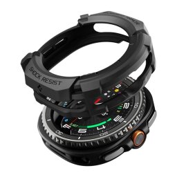 SPIGEN RUGGED ARMOR műanyag óra keret (ütésállóság) FEKETE Samsung Galaxy Watch 8 Classic eSIM 46mm (SM-L505), Galaxy Watch 8 Classic 46mm (SM-L500)