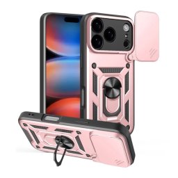 Defender szilikon telefonvédő (ütésállóság, tartógyűrű, kameravédő) ROZÉARANY Apple iPhone 17 Pro Max