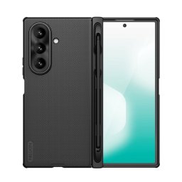 NILLKIN SUPER FROSTED FOLD műanyag telefonvédő (gumírozott, érdes felület, asztali tartó, érintő ceruza) FEKETE Samsung Galaxy Z Fold7 (SM-F966)