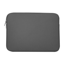LAPTOP/NOTEBOOK tok (univerzális, 15.6" méret, 400x305x20mm, neoprén, plüss belső) SÖTÉTSZÜRKE