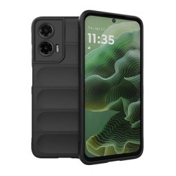 Szilikon telefonvédő (ütésállóság, kameravédő, 3D) FEKETE Motorola Moto G35 5G (XT2433)