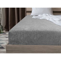 Frottír gumis lepedő EXCLUSIVE szürke 90 x 200 cm