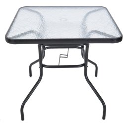 Rojaplast ZWMT kerti asztal 80x80 cm fém üveglappal