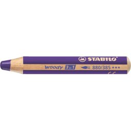 STABILO Színes ceruza, kerek, vastag, STABILO "Woody 3 in 1", viola