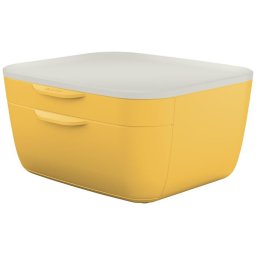 LEITZ Irattároló, műanyag, 2 fiókos, LEITZ "Cosy", melegsárga